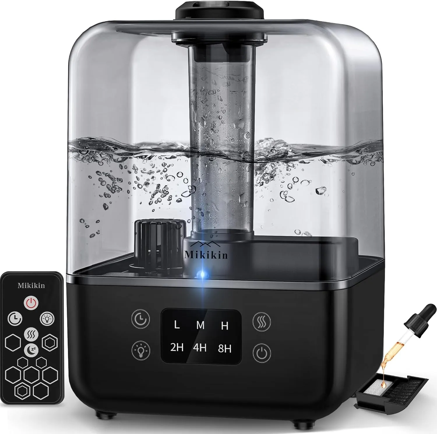 Mikikin Humidifier für Schlafzimmer, Cool Mist Humidifier für große Räume, Häuser, Baby-Zimmer